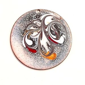 Abstract Enamel on Copper Pendant | 1970s | Canadian Artist